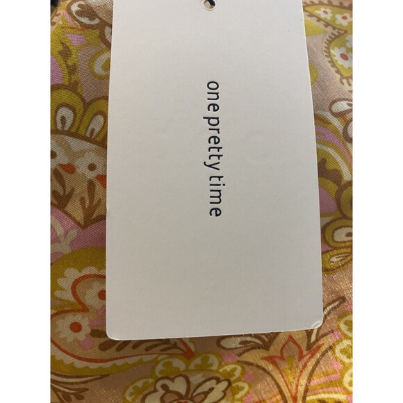 F. Anthropologie O.P.T Crop Top Size L Blouse Short Sleeve Square NecK NWT - Picture 10 of 10